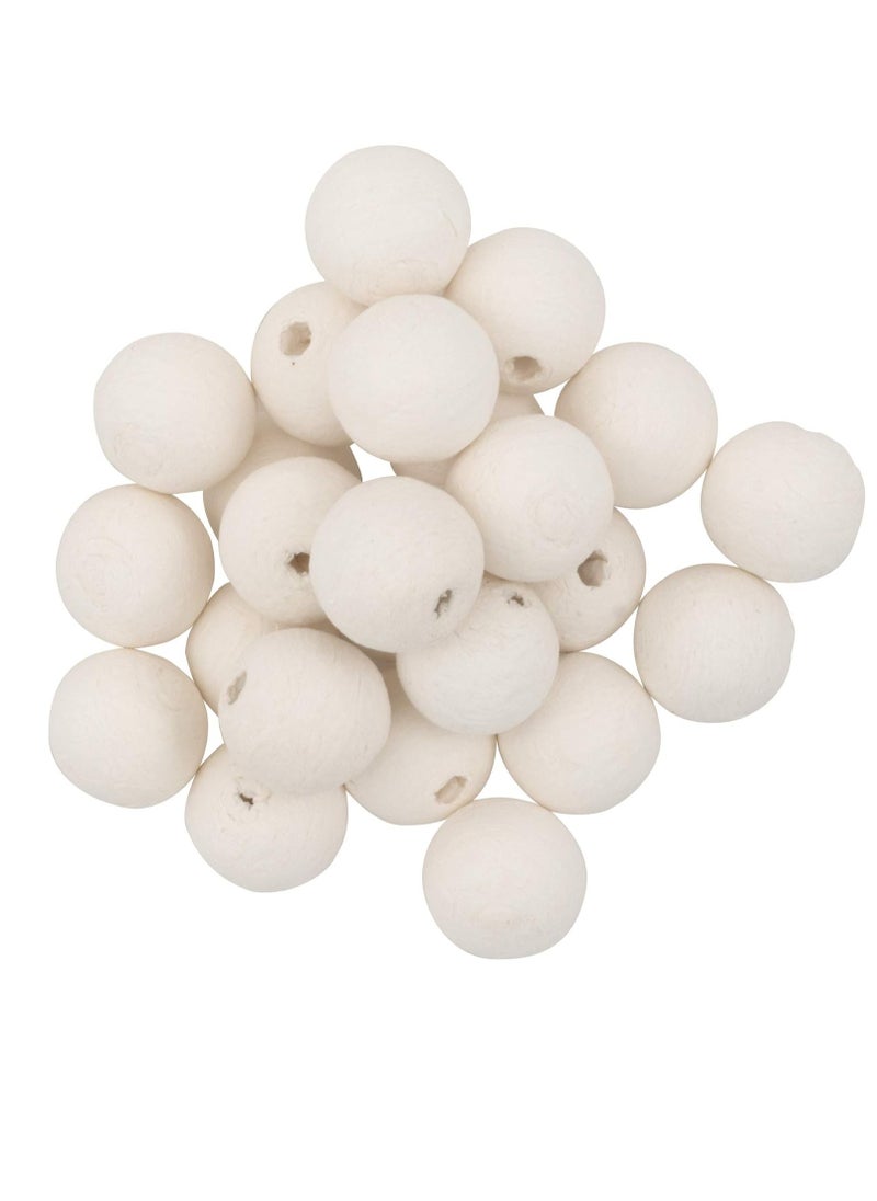 Lia Griffith Cotton Spun Paper Balls, White, 20mm, 24 Count