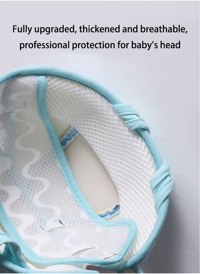 Baby Head Protector, No Bump Safety Head Cushion Protective Cap, Breathable and Adjustable Head Cushion Bumper Bonnet, Child Safety Headguard, Baby Head Guard for Boys and Girls