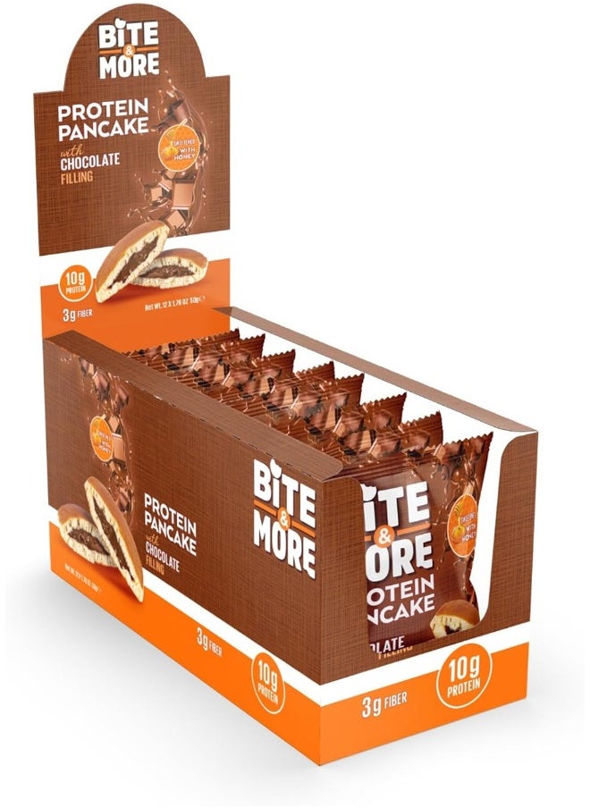 Protein Pancake Chocolate Filling Sweetened With Honey 10G Protein 3G Fiber - 3 packs