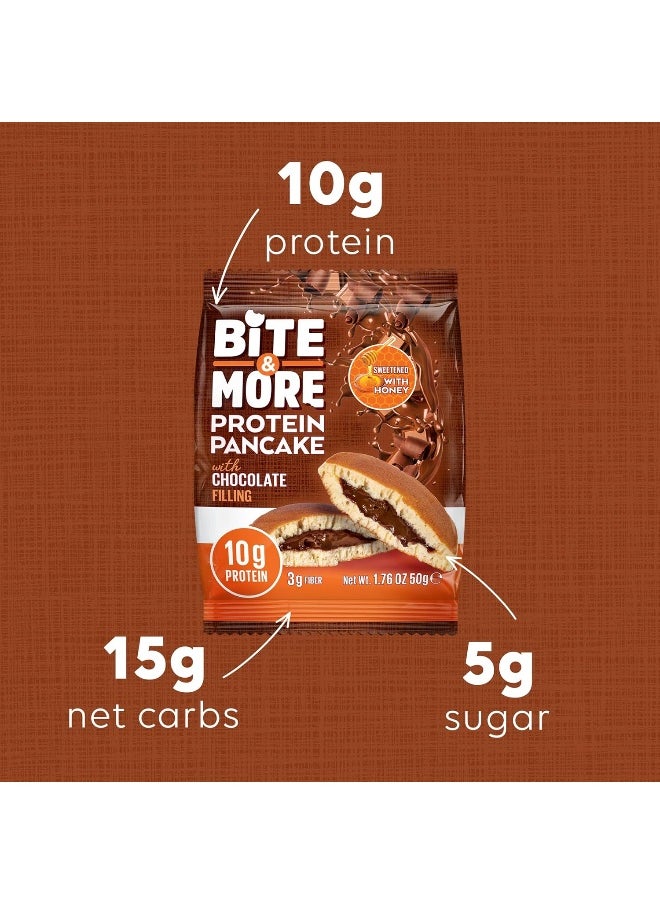 Protein Pancake Chocolate Filling Sweetened With Honey 10G Protein 3G Fiber - 3 packs