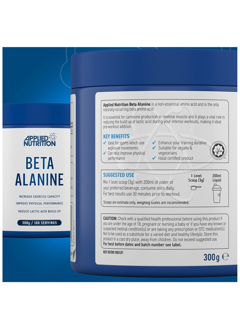 Beta-Alanine Amino Acid Pre Workout Powder 3000mg Unflavored 300 gm