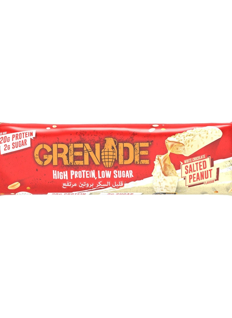 Grenade High Protein, Low Sugar Bar - White Chocolate Salted Peanut, 12 x 60 g