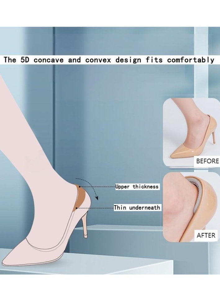 Heel sticker anti-abrasion foot  high heel heel sticker  half size pad adjust shoe size  transparent silicone  massage heel 2 against 4 pcs sticker
