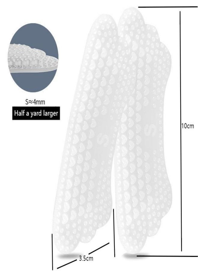 Heel sticker anti-abrasion foot  high heel heel sticker  half size pad adjust shoe size  transparent silicone  massage heel 2 against 4 pcs sticker