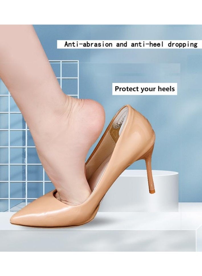 Heel sticker anti-abrasion foot  high heel heel sticker  half size pad adjust shoe size  transparent silicone  massage heel 2 against 4 pcs sticker