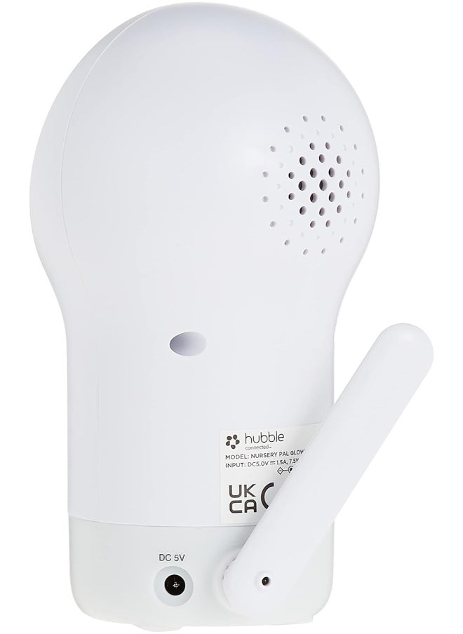Hubble Connected Nursery Pal Glow+ - Smart Baby Monitor For Infants/Babies With Wireless Security Video Camera For Nursery - 5 Inch Full Hd Parent Unit, 2 - Way Talk, Sleep Trainer,Infrared Night Vision - White