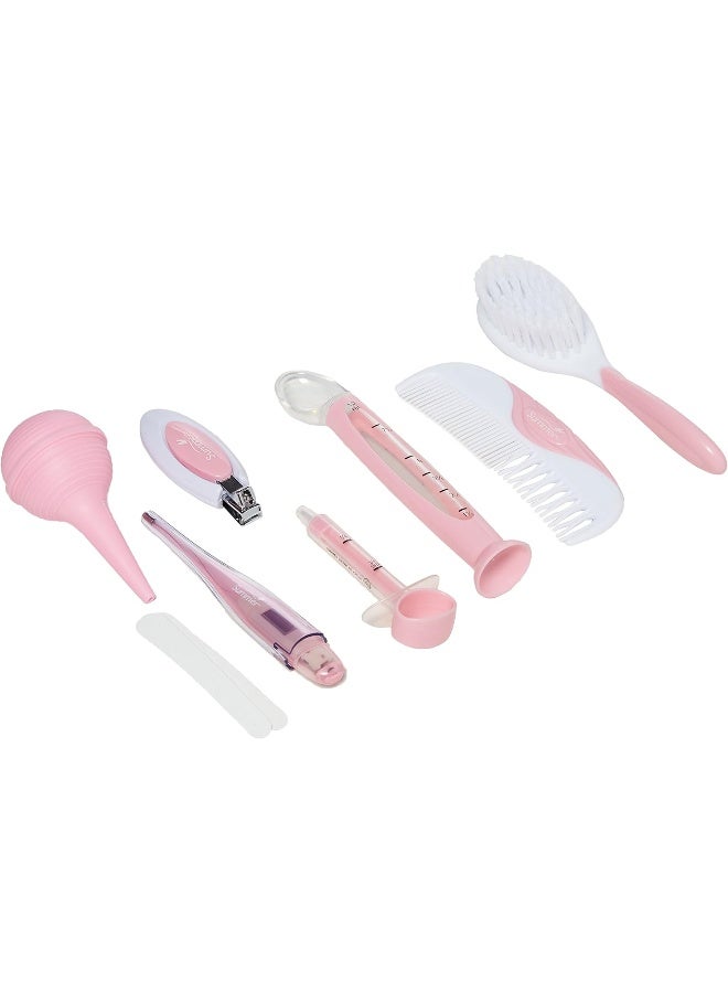 12-Piece Health And Grooming Kit, 0+ M - Pink/White