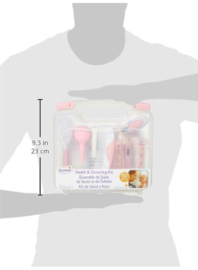 12-Piece Health And Grooming Kit, 0+ M - Pink/White