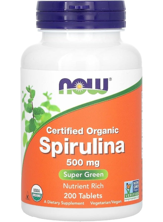Organic Spirulina 500 mg 200 Tablets