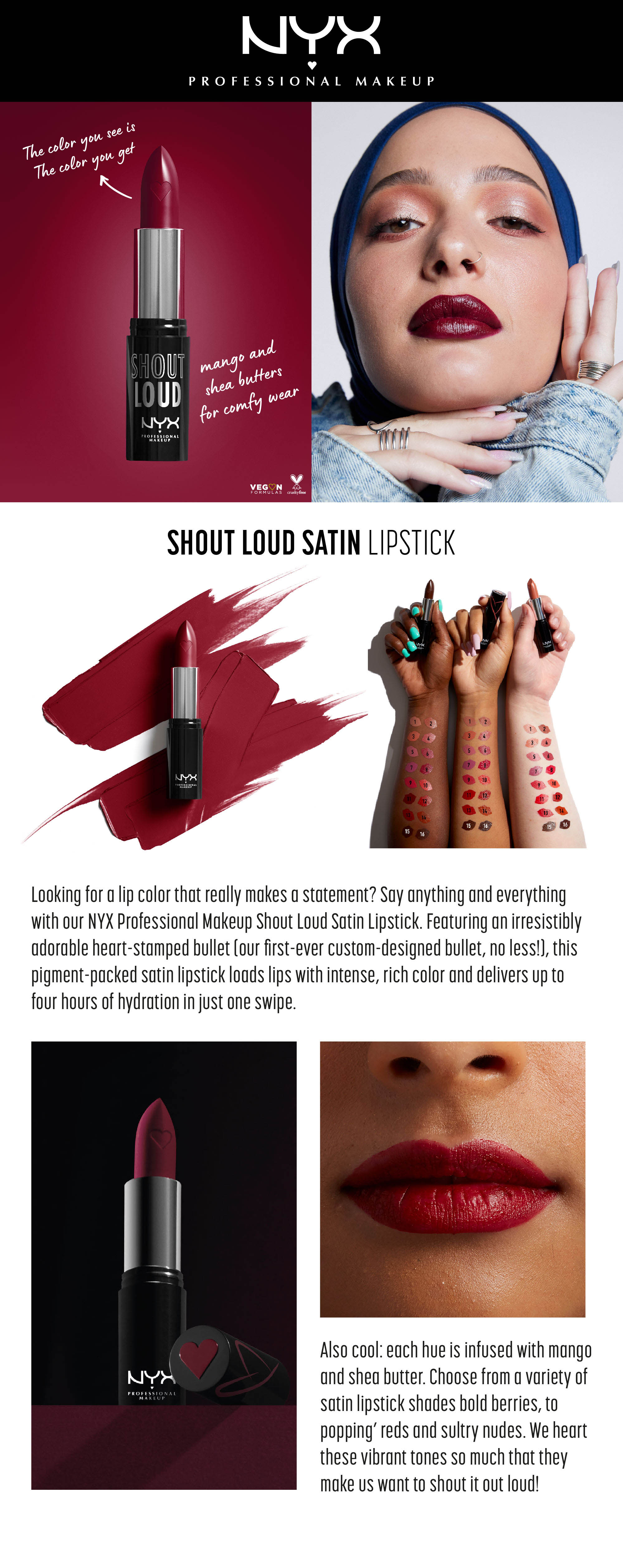 Shout Loud Satin Cream Lipstick In Love