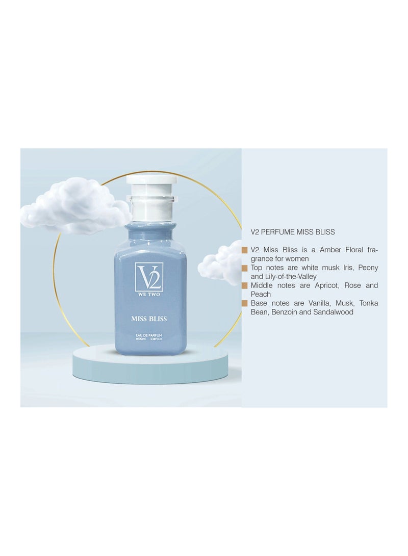 MISS BLISS I V2 I Women I Eau de Parfum I I Perfume for Teens I Perfume for Her I Winter Perfume I Autumn/Winter Collection I Seasonal Perfume I Wedding Perfume I All-day Wear I Long-lasting I Fresh I
