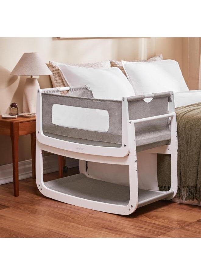 Pod4 Bedside Crib For Infant And Baby, Increased Air Flow For Better Sleep, 3D Breathable Mattress, Machine Washable Liner, Rocking Stand, Suitable From 0 To 6 Months ( L100 X 49 X H95) - Dusk