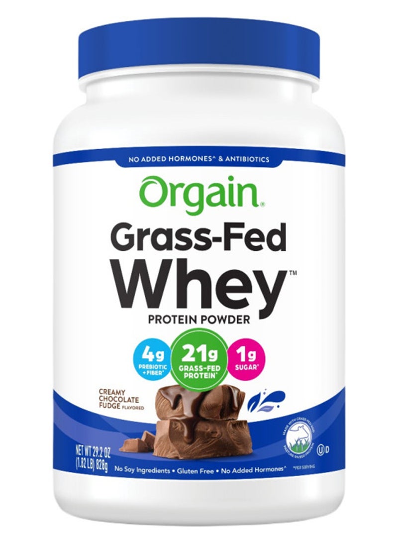 Orgain Whey Protein Powder, Creamy Chocolate Fudge - 21G Grass-Fed(1.82Lb)