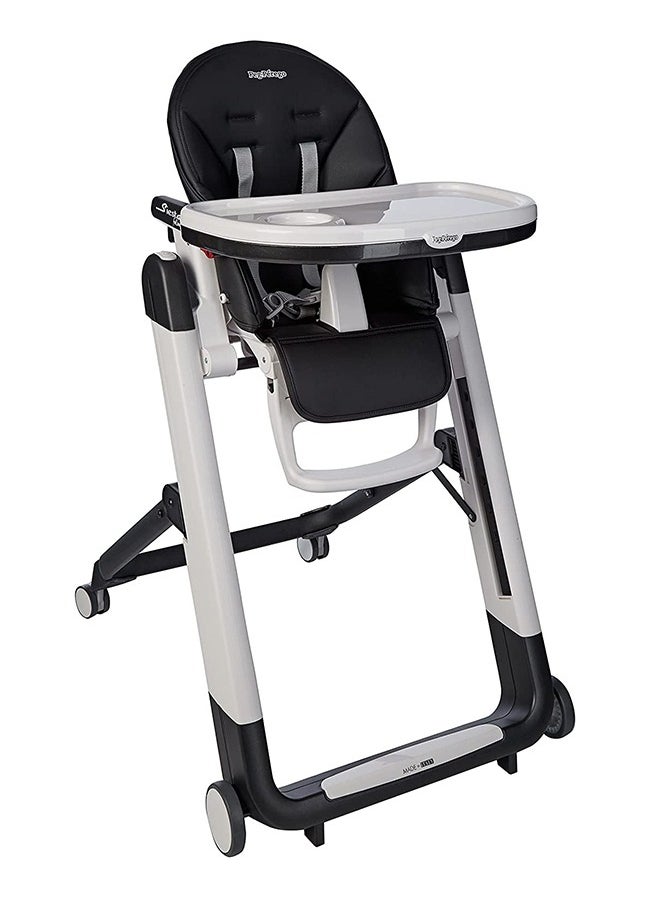 Siesta Follow Me Licorice Compact Folding Highchair & Recliner for Babies & Toddlers,Adjustable to 9 different heights, 5-Point Harness, From Birth to 15 kg – Black