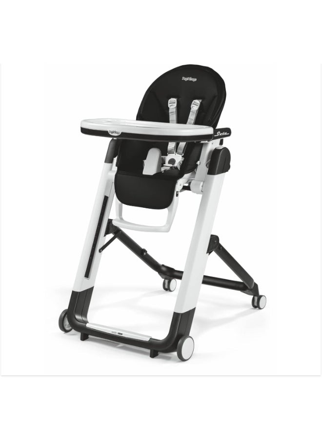 Siesta Follow Me Licorice Compact Folding Highchair & Recliner for Babies & Toddlers,Adjustable to 9 different heights, 5-Point Harness, From Birth to 15 kg – Black