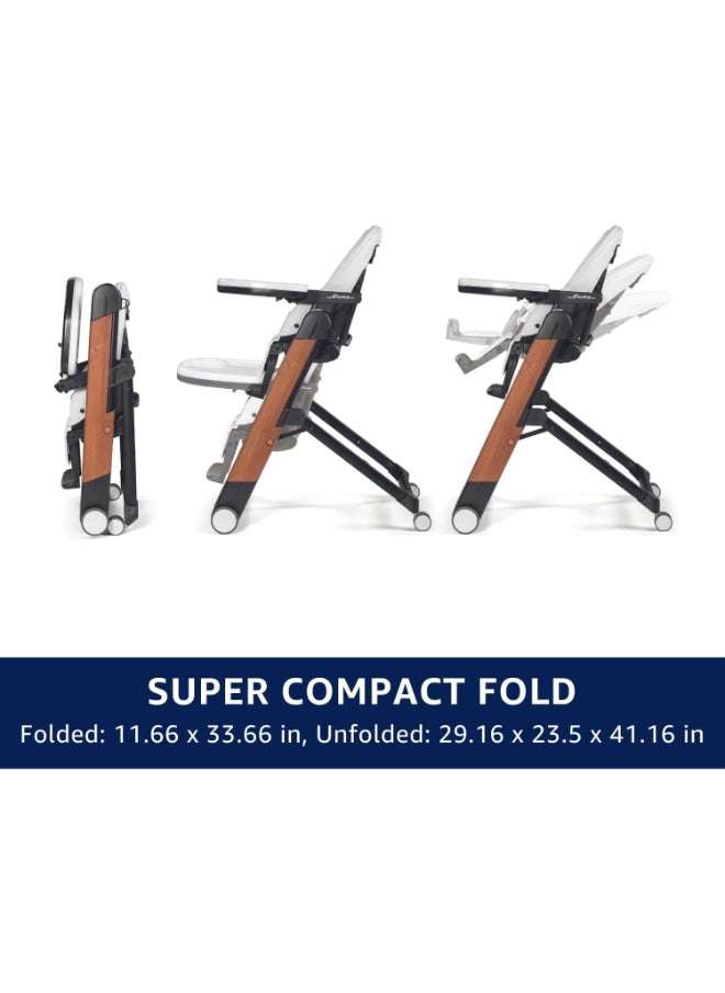 Siesta Follow Me Licorice Compact Folding Highchair & Recliner for Babies & Toddlers,Adjustable to 9 different heights, 5-Point Harness, From Birth to 15 kg – Black