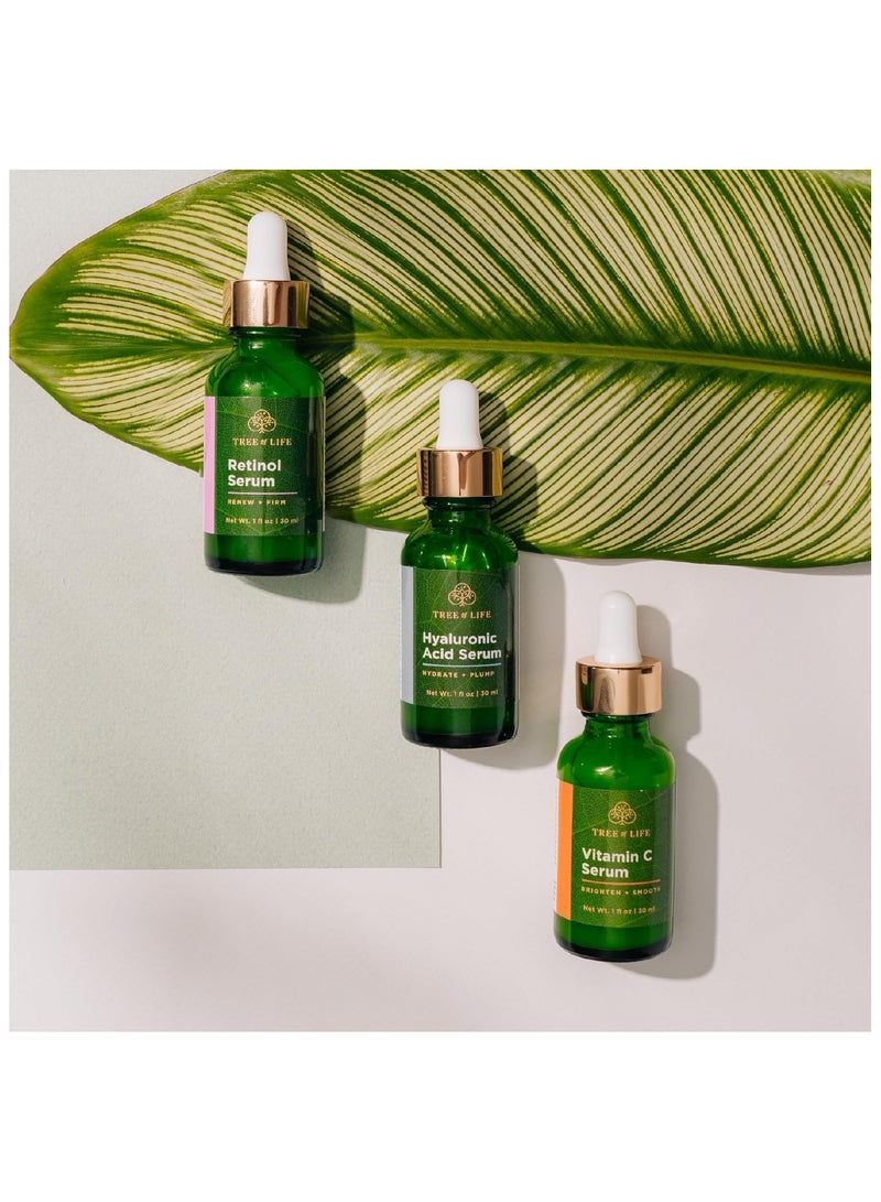 Total Skin Reset, Vitamin C Serum + Retinol Serum + Hyaluronic Acid Serum, 3x1 fl oz
