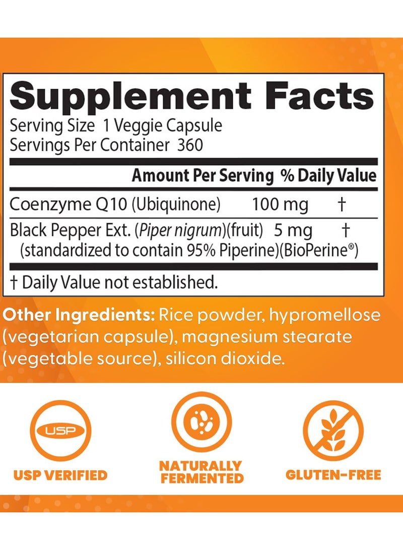 High Absorption CoQ10 with BioPerine, 60 Veggie Caps Packaging May Vary