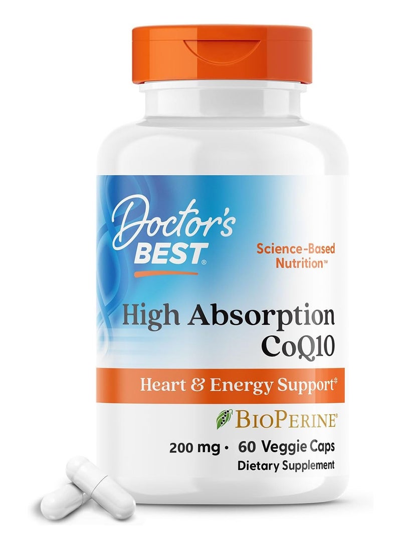 High Absorption CoQ10 with BioPerine, 60 Veggie Caps Packaging May Vary