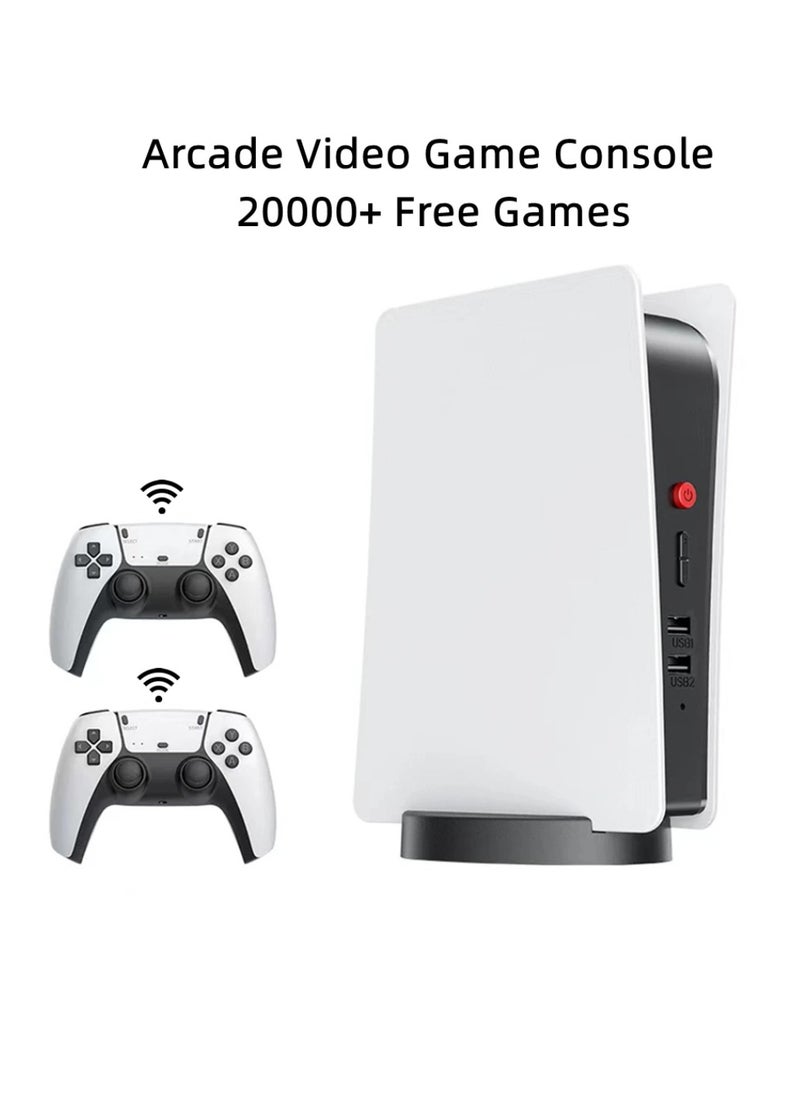 Wireless Retro Game Console Plug And Play Video Game Stick Built In 20000+ Games, 10 Classic Emulators 4K High Definition HDMI Output For Tv With Dual 2.4G Wireless Controllers With 64GB Memory Card