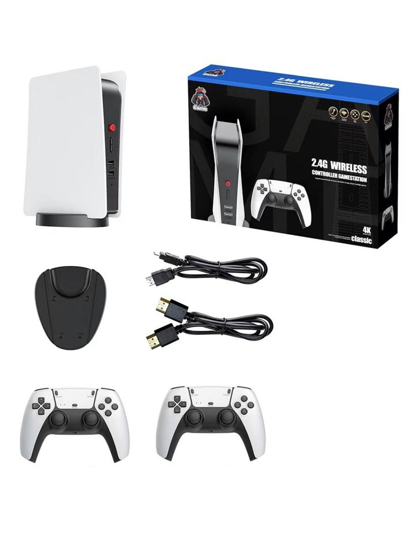 Wireless Retro Game Console Plug And Play Video Game Stick Built In 20000+ Games, 10 Classic Emulators 4K High Definition HDMI Output For Tv With Dual 2.4G Wireless Controllers With 64GB Memory Card
