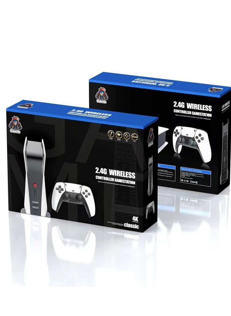 Wireless Retro Game Console Plug And Play Video Game Stick Built In 20000+ Games, 10 Classic Emulators 4K High Definition HDMI Output For Tv With Dual 2.4G Wireless Controllers With 64GB Memory Card