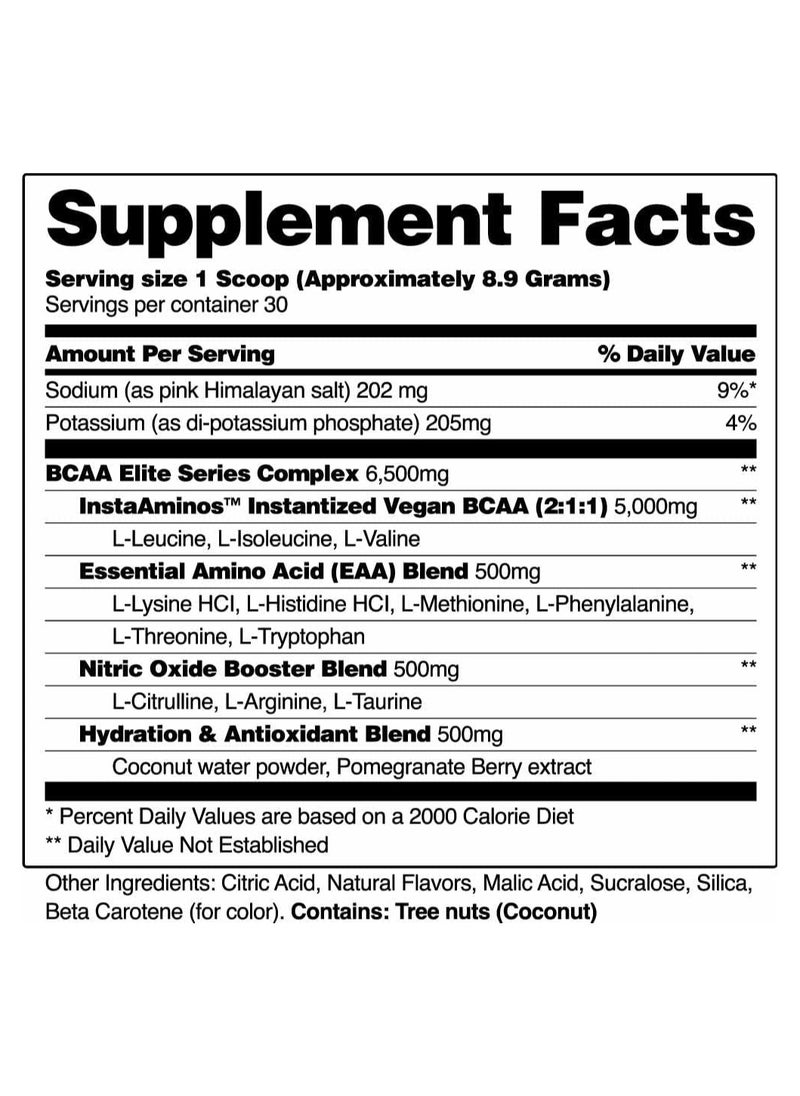 BCAAs Muscle Strength and Recovery -Zero suger Naturally Sweetened Suppors Quick  Recovery,Promotes Strength Replenishes and Hydrates Peach Mango Dietary Suppiement NT WT 9.77 Oz (277g)