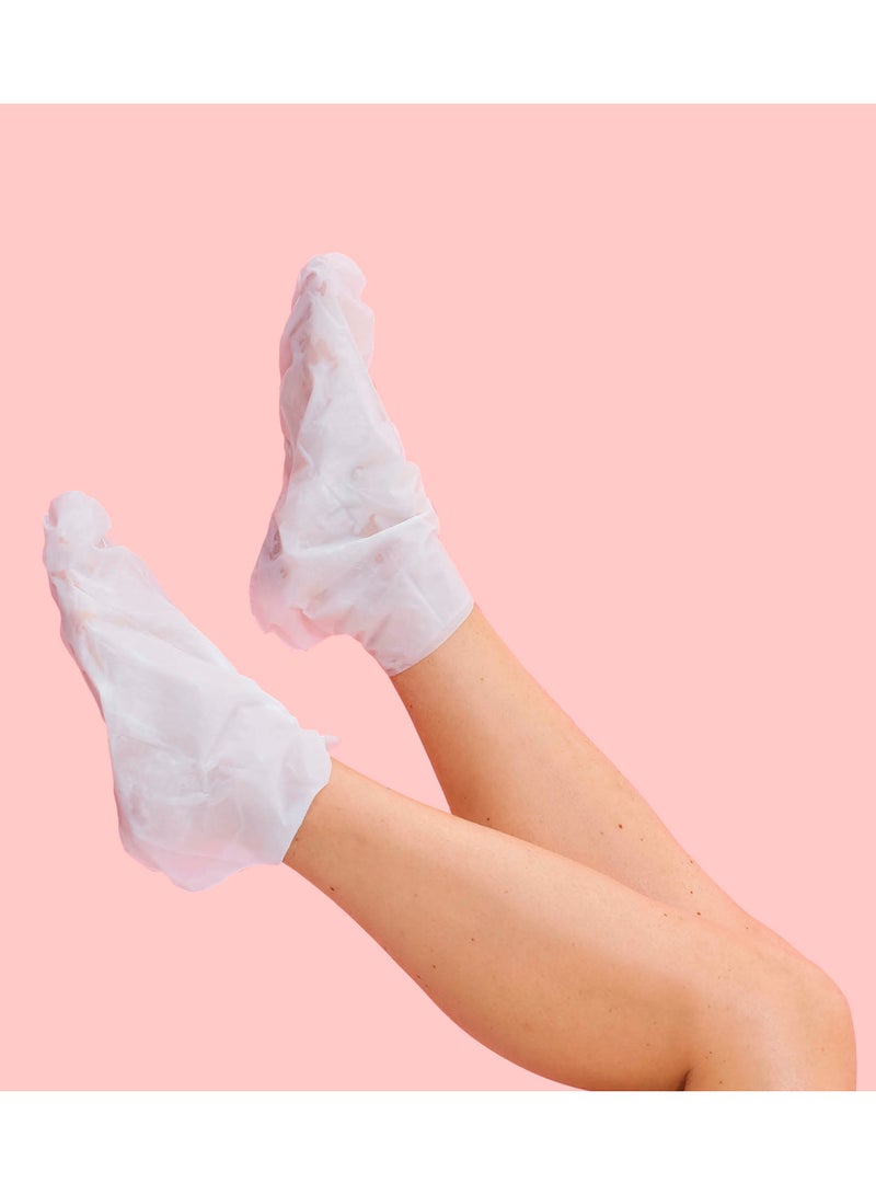Pedi Peel Foot Mask (3 Pairs) – Exfoliating Foot Mask with AHA, Tannic Acid & Ginkgo Biloba, Removes Hard Skin, Cracked Heels & Calluses in 7 Days, Fights Odour, Smooths & Repairs Skin