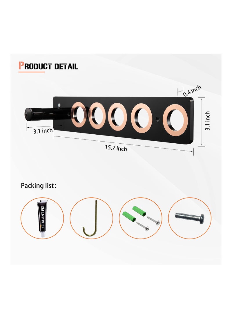 SYOSI Hair Dryer Holder, Acrylic Wall Mount Bracket Stand Storage Rack Organizer Fits for Dyson Supersonic Hair Blow Dryer, Space Organizer for Bathroom/Bedroom/Washroom Black