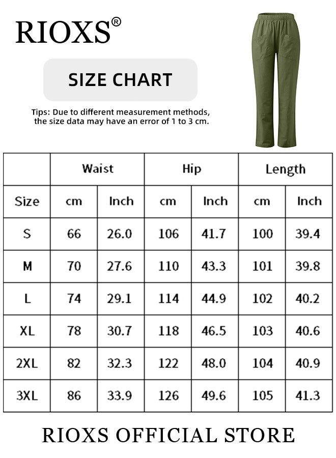 Women Casual Pant Regular Fit Basic Trousers With Front Pockets For Work And Daily