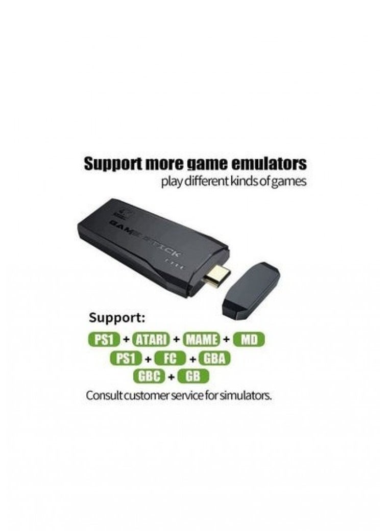 Wireless Retro Game Console Plug And Play Video Game Stick Built In 10000+ Games, 9 Classic Emulators 4K High Definition HDMI Output For Tv With Dual 2.4G Wireless Controllers With 64GB Memory Card