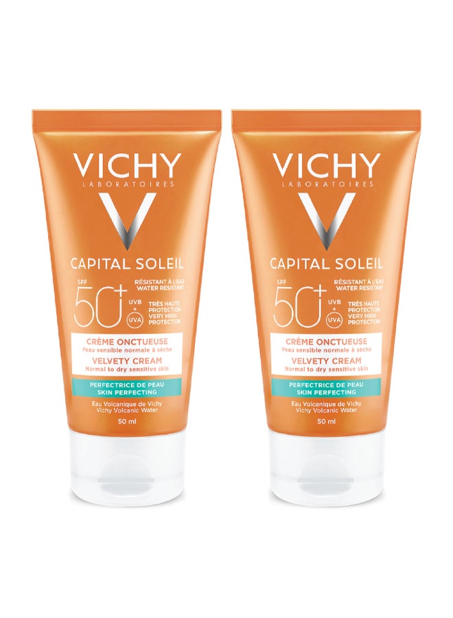 Capital Soleil Velvety SPF50+ Buy 1 Get 1 Free Sunscreen For Normal To Dry Brown