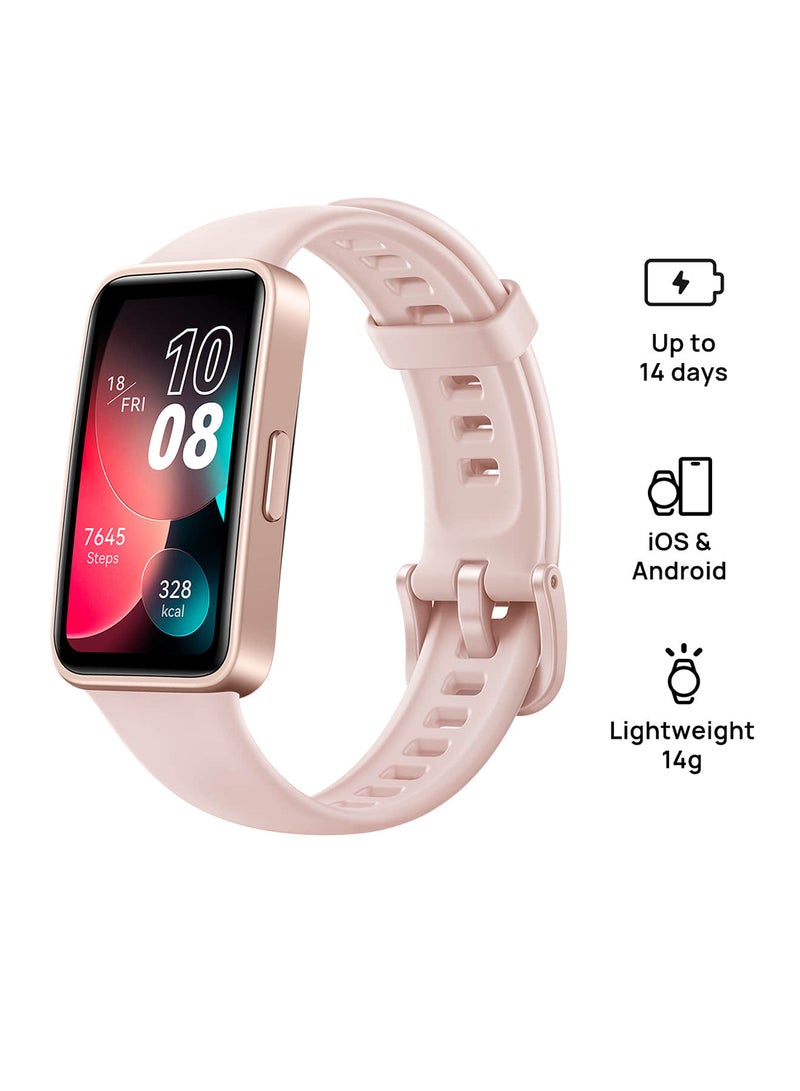 Band 8 Smart Watch, Ultra-thin Design, Scientific Sleeping Tracking, Long Battery Life Sakura Pink