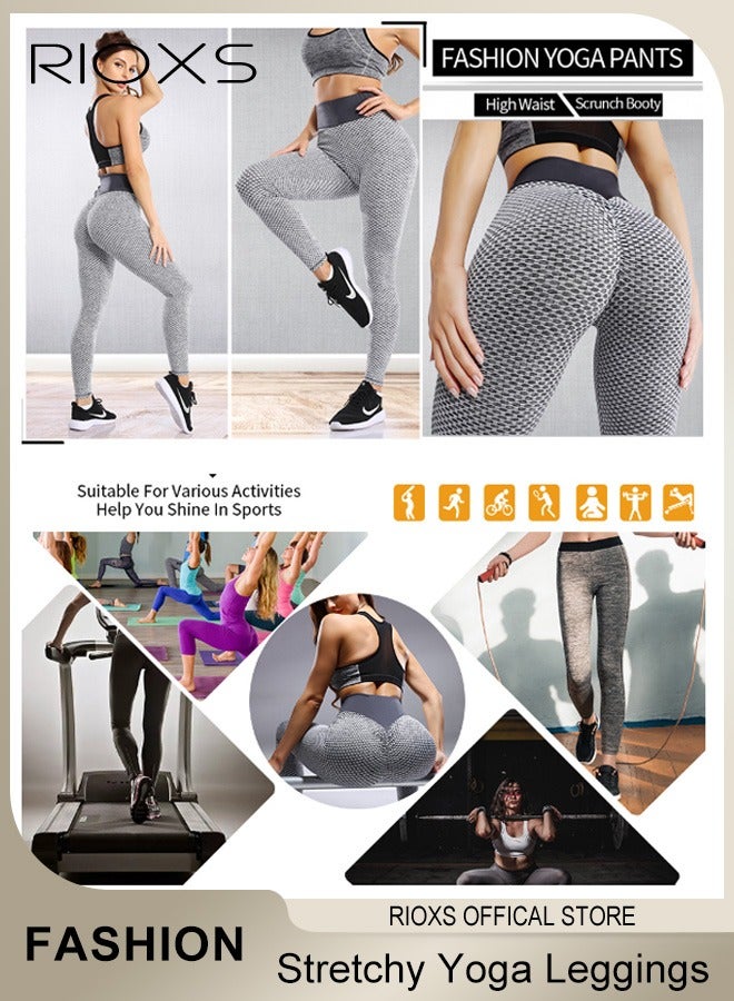 Women's High Waisted Tummy Control Yoga Leggings Workout Soft Stretchy Leggings Lifting Pants