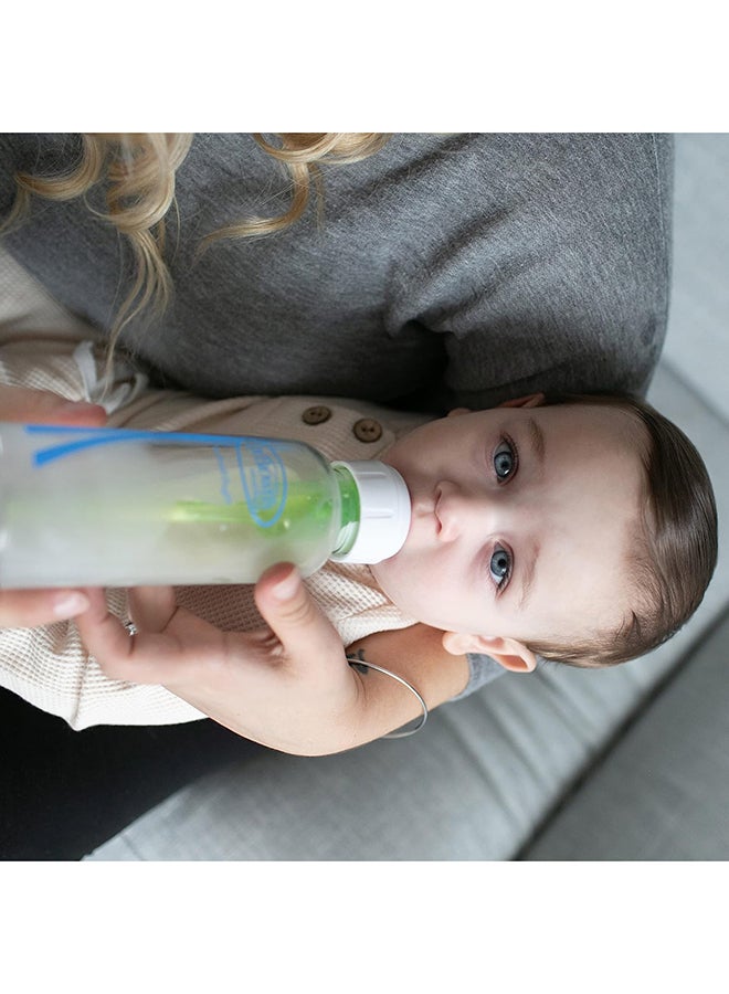 Pack Of 2 Baby Natural Flow Anti-Colic Options+ Narrow Glass Feeding Bottle, 2 X 250 ML, Level 1 Slow Flow Nipple, 0 Months +