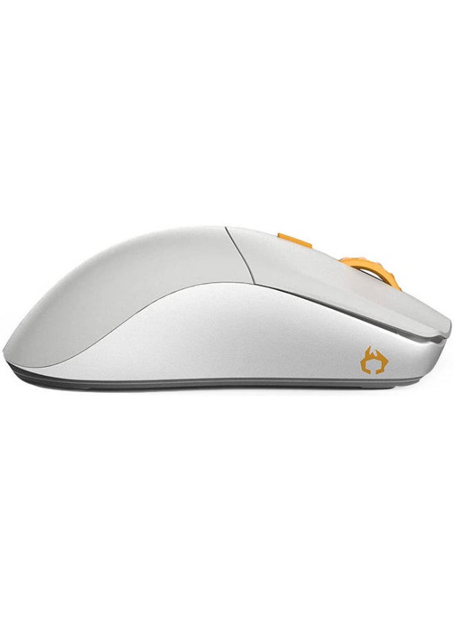 Series One Pro Wireless Lightweight Usb Optical Gaming Mouse, 100-19000 Dpi Range, 6 Total Butons, Up To 84H Of Battery Life, 80 Milion Clicks, Centauri, Gray/Gold-Forge