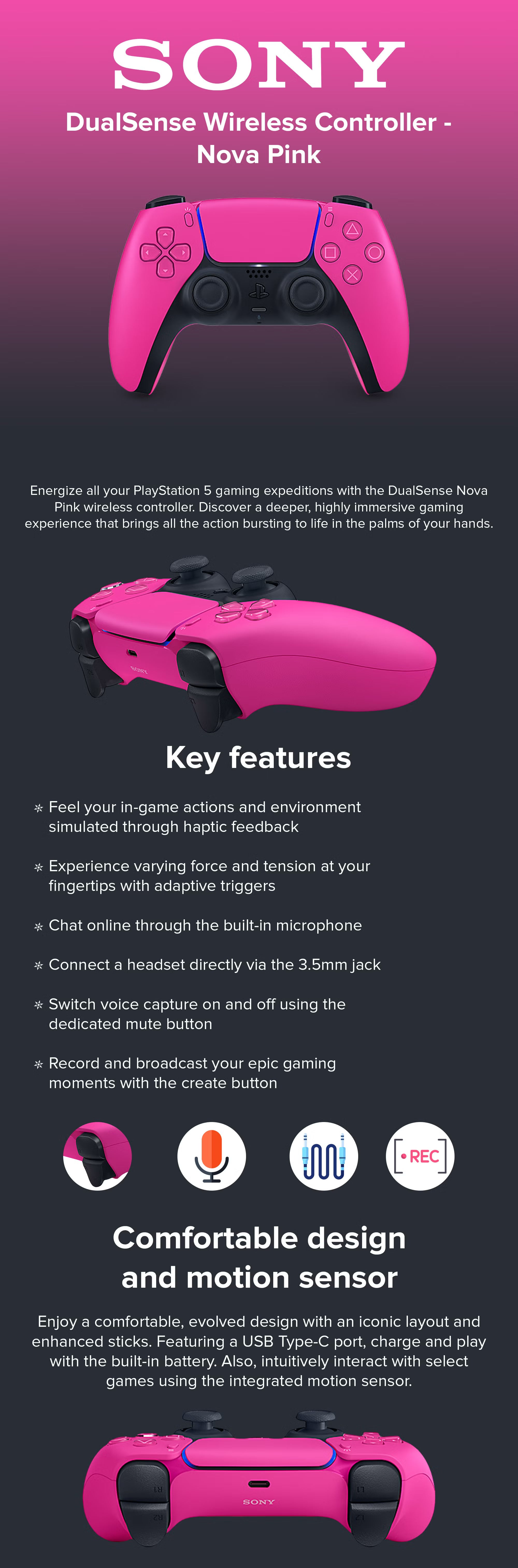 DualSense Wireless PS5 Controller- Pink (Official Version)