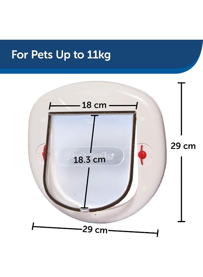 Big Cat And Small Dog Pet Door White