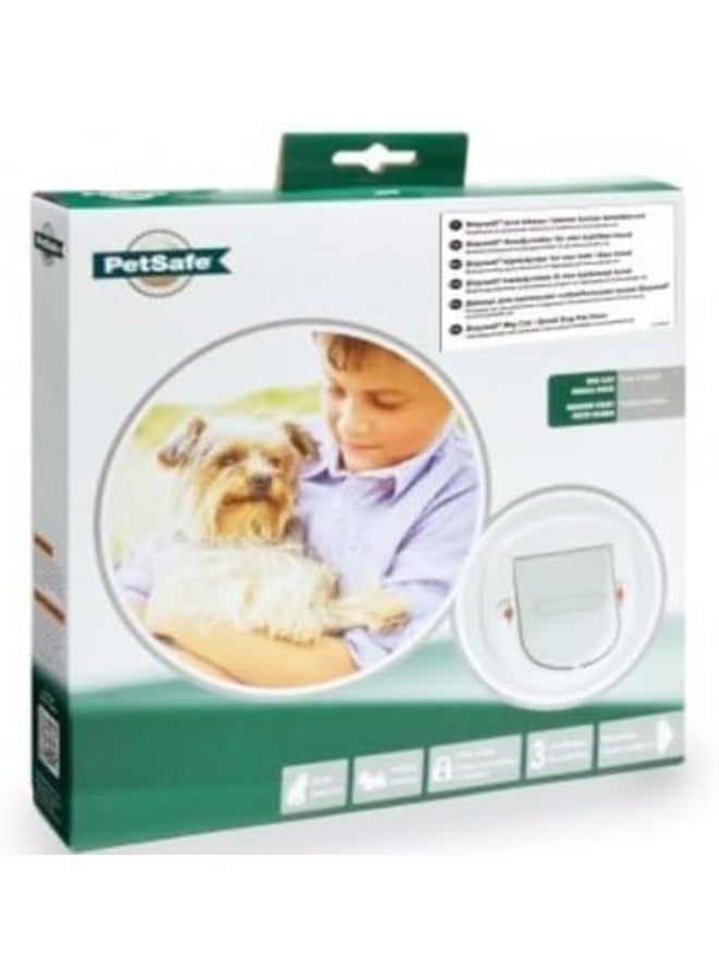 Big Cat And Small Dog Pet Door White