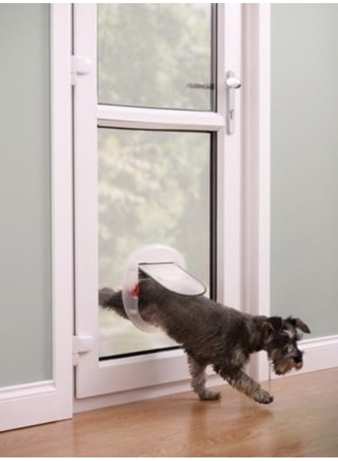 Big Cat And Small Dog Pet Door White