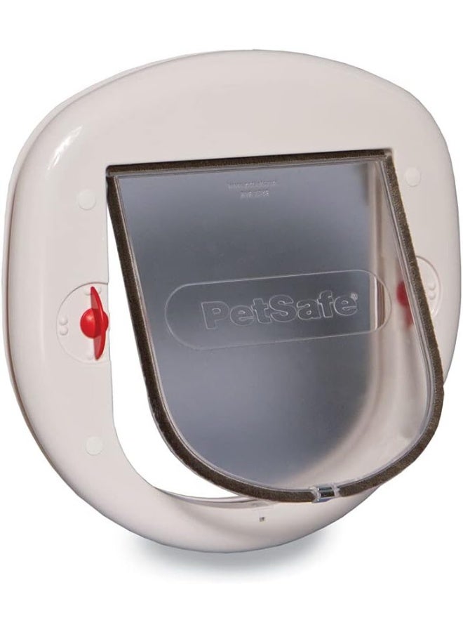 Big Cat And Small Dog Pet Door White