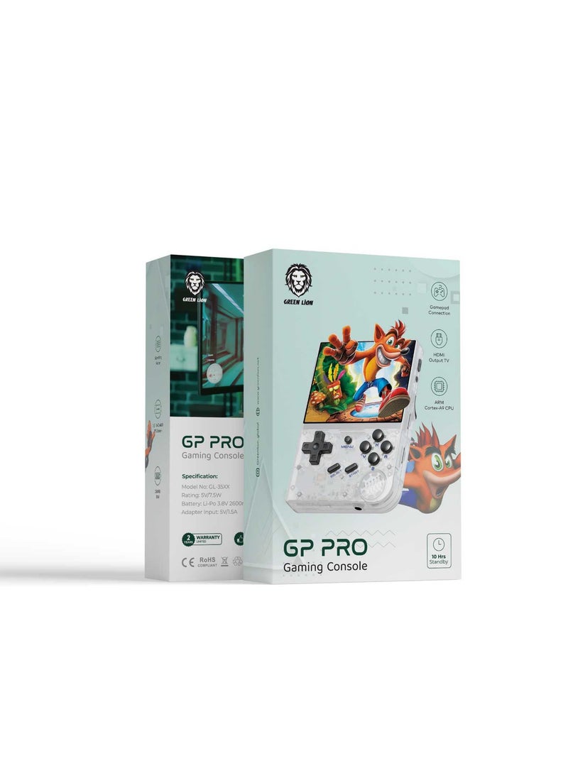 GP PRO Gaming 17 consoles in 1 with more than 5400 games and 10Hrs Standby /PS1 / Vertical Arcade CPS/ NeoGeo/ FBAHACK/ MAME/ GBA/ NES/ SMS/ MD/ GBC/ GB/ PCE/ NGPC/ GE/ WSC/ SNES- transparent