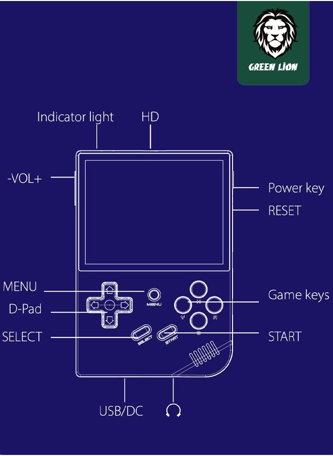 GP PRO Gaming 17 consoles in 1 with more than 5400 games and 10Hrs Standby /PS1 / Vertical Arcade CPS/ NeoGeo/ FBAHACK/ MAME/ GBA/ NES/ SMS/ MD/ GBC/ GB/ PCE/ NGPC/ GE/ WSC/ SNES- transparent