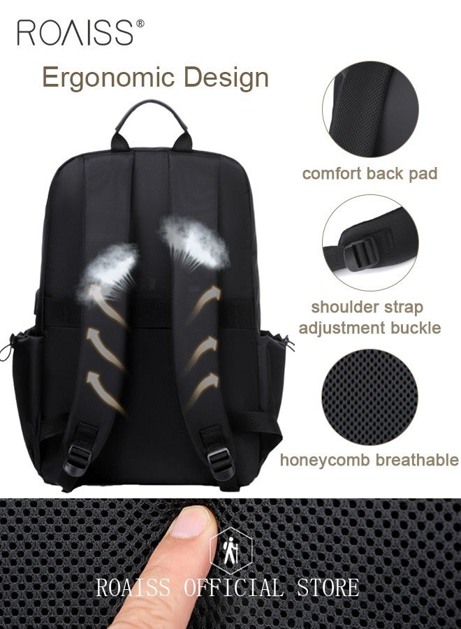 Large Capacity Outdoor Travel Laptop Backpack for Men Casual Double Shoulder Backpack New Fashion Men's Multifunctional Waterproof Daypack Large Capacity Outdoor Travel Laptop