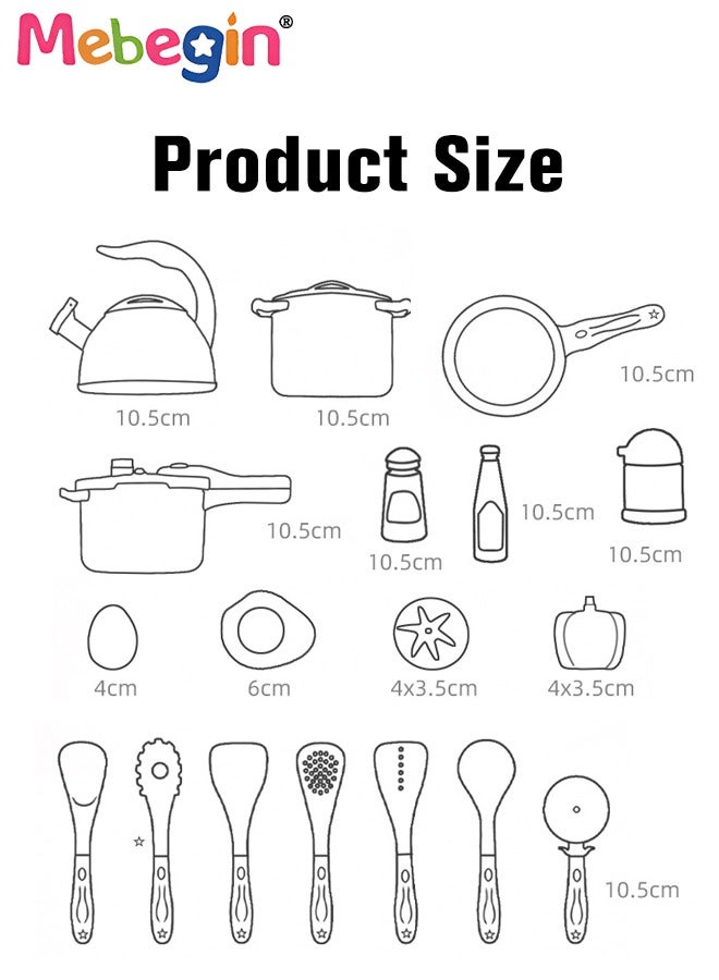 32PCS Kitchen Pretend Play Toy, Cooking Playset with Rich Accessaries, Play Food Set, Fun Pretend Role Play Toy, Creative Play House Toys, Pre School Learning Educational Toys, Ideal Gift for Kids Aged 3+