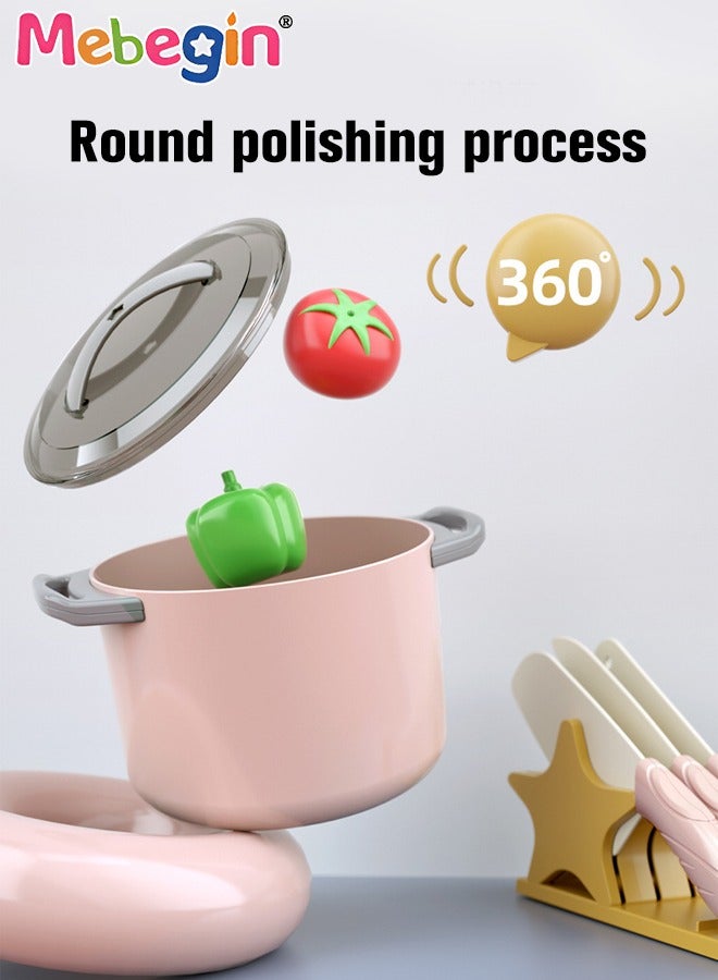 32PCS Kitchen Pretend Play Toy, Cooking Playset with Rich Accessaries, Play Food Set, Fun Pretend Role Play Toy, Creative Play House Toys, Pre School Learning Educational Toys, Ideal Gift for Kids Aged 3+