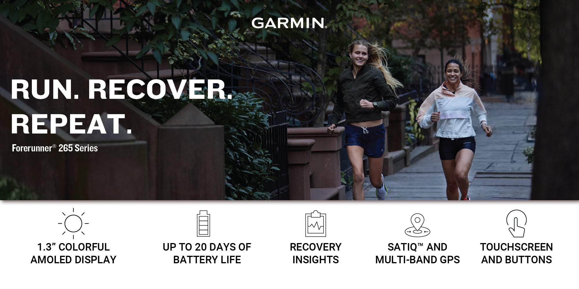 Forerunner 265S  - 42MM - Up To 24 Hours Battery Life in GPS Mode - 1.1