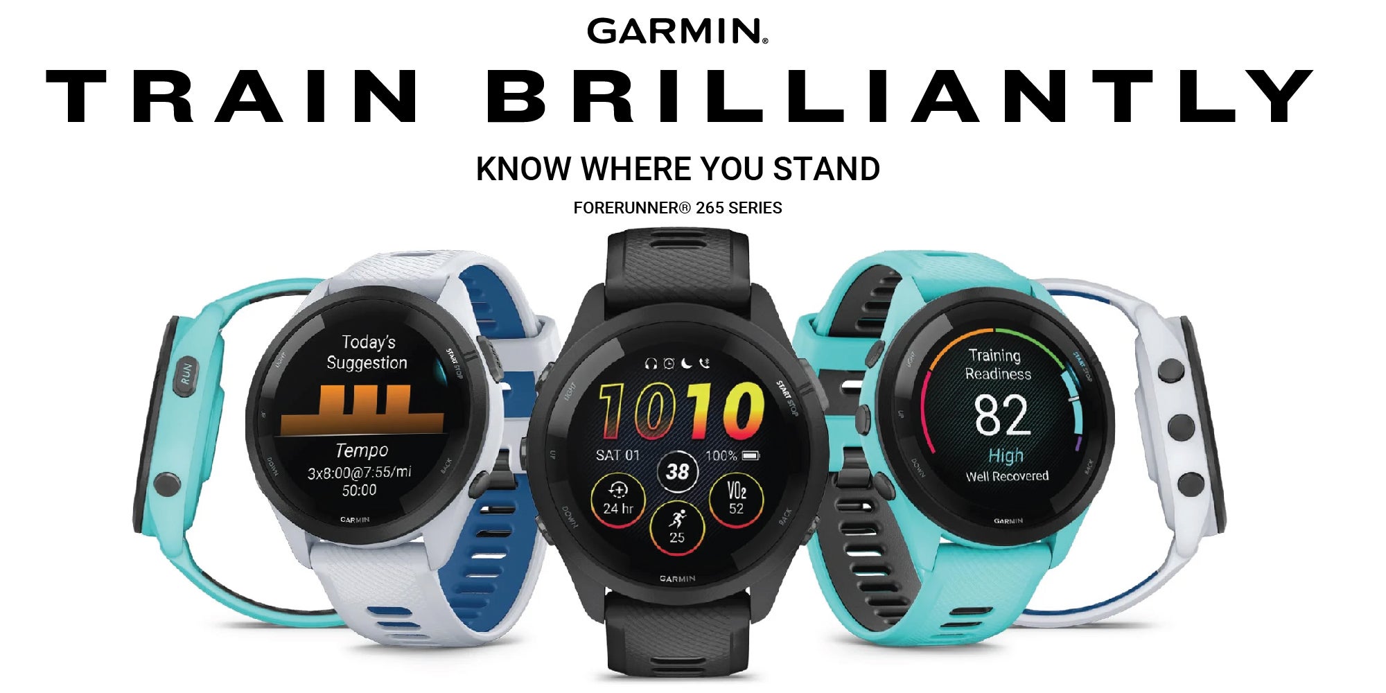 Forerunner 265S  - 42MM - Up To 24 Hours Battery Life in GPS Mode - 1.1