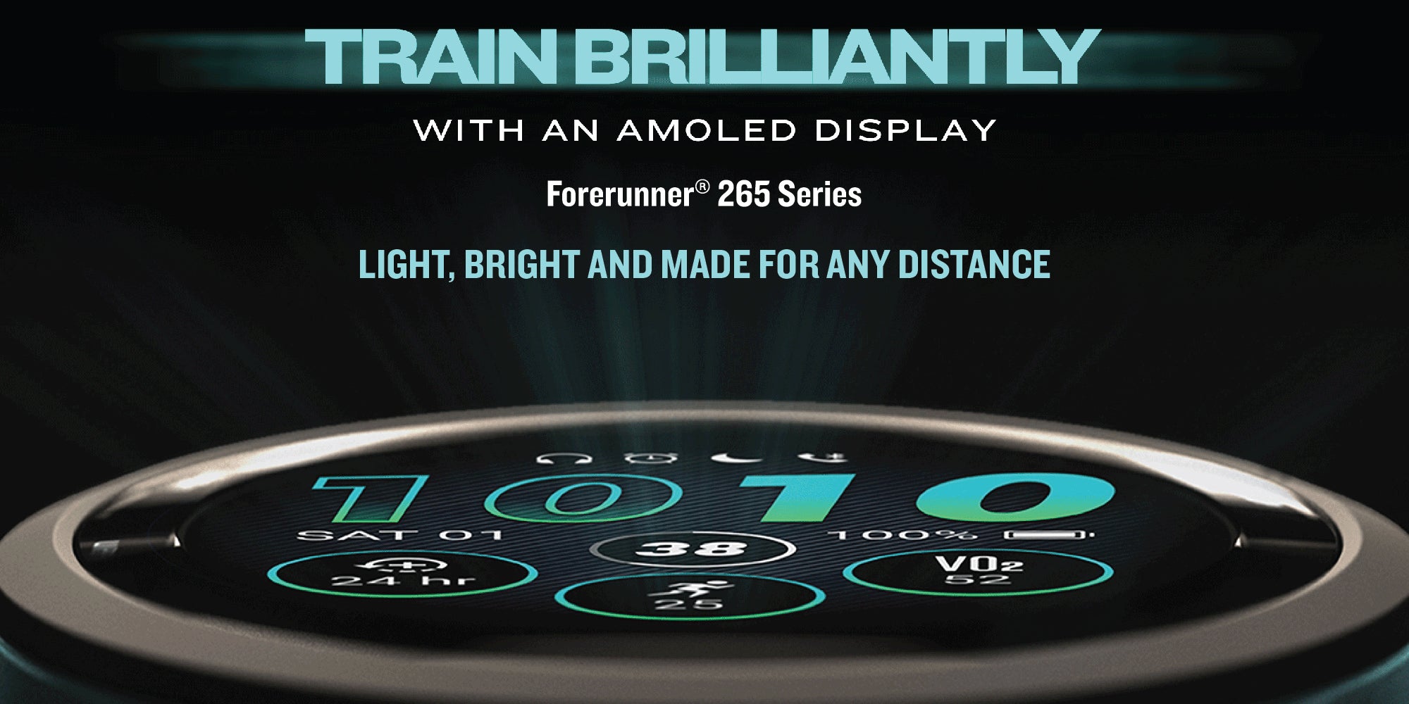 Forerunner 265S  - 42MM - Up To 24 Hours Battery Life in GPS Mode - 1.1