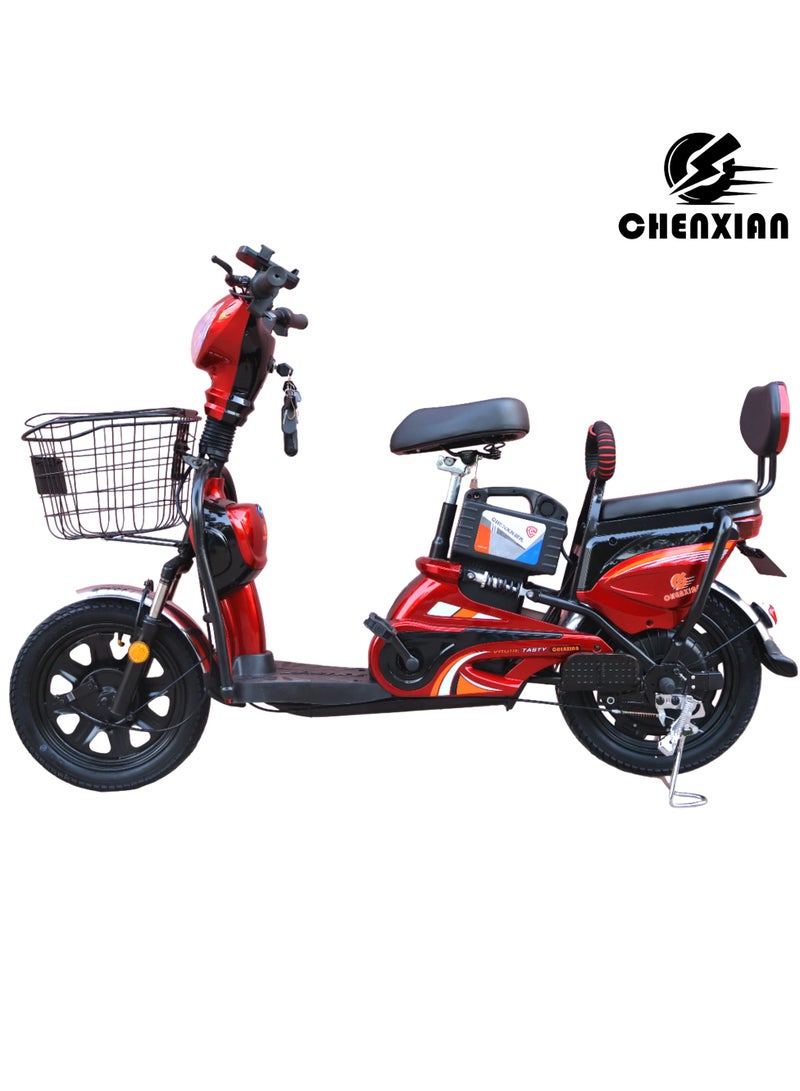 CHENXIAN E-Bike 16 Number with Brushless Motor 350W Motor 40-50 km/h Speed 16-Inch/14-Inch Tires 3 Gears LED Display 4 Shock Absorbers 30-35 km Range Adult Commuter & Off-Road Bike